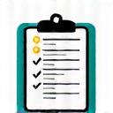 An icon representing a consultation clipboard.